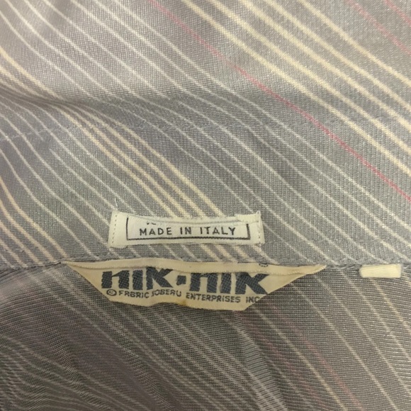 Vintage 70s Disco Button Down Shirt Nik Nik Dagger Collar Medium Made In Italy - Picture 3 of 4